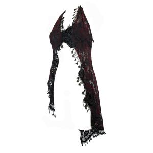 boutique en france Eva Lady Top ‘Ophelia’ En Dentelle Rouge Et Noire 39