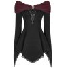 PUNK RAVE Top ‘Vespertine’ Noir Et Bordeaux magasin 64