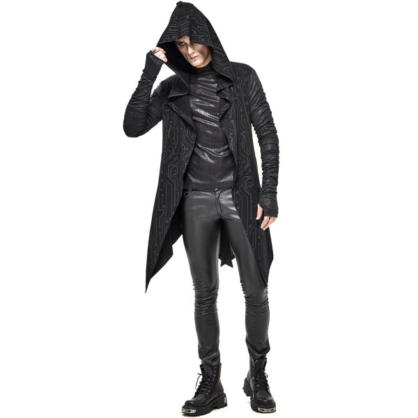 De super promotions disponibles DEVIL FASHION Veste à Capuche ‘Cyber Game’ Noire 6