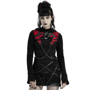 PUNK RAVE Veste Boléro ‘Dark Doll’ Noire Et Rouge guranteed de qualité 22