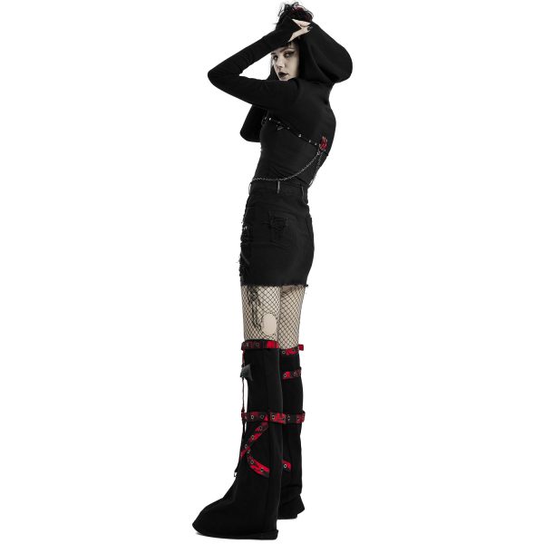 PUNK RAVE Veste Boléro ‘Dark Doll’ Noire Et Rouge guranteed de qualité 12