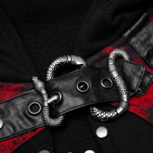 PUNK RAVE Veste Boléro ‘Dark Doll’ Noire Et Rouge guranteed de qualité 48