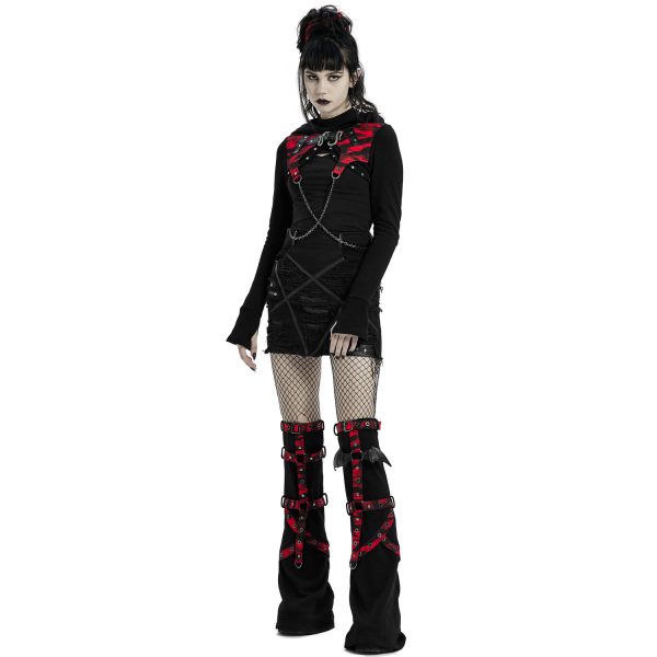 PUNK RAVE Veste Boléro ‘Dark Doll’ Noire Et Rouge guranteed de qualité 6