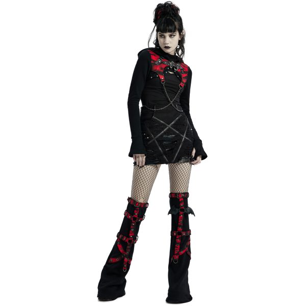 PUNK RAVE Veste Boléro ‘Dark Doll’ Noire Et Rouge guranteed de qualité 7