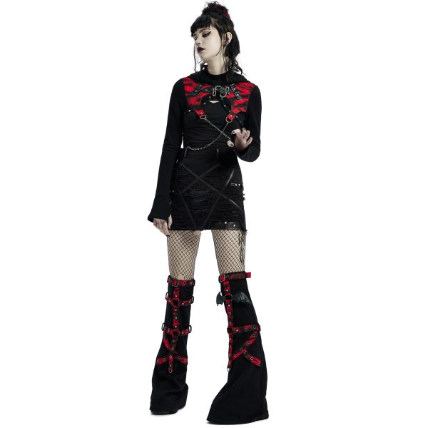 PUNK RAVE Veste Boléro ‘Dark Doll’ Noire Et Rouge guranteed de qualité 9