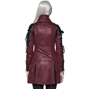 PUNK RAVE Veste Femme ‘Poisonblack’ Rouge vente pas cher 26