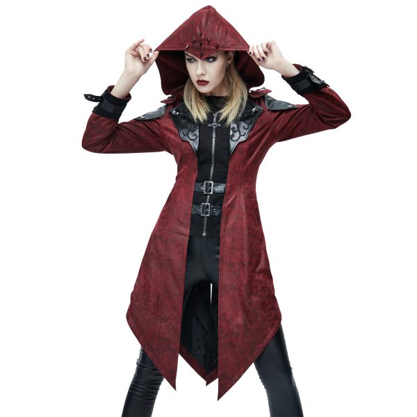 beauté DEVIL FASHION Veste Femmes à Capuche ‘Assasins Creed’ Rouge 11