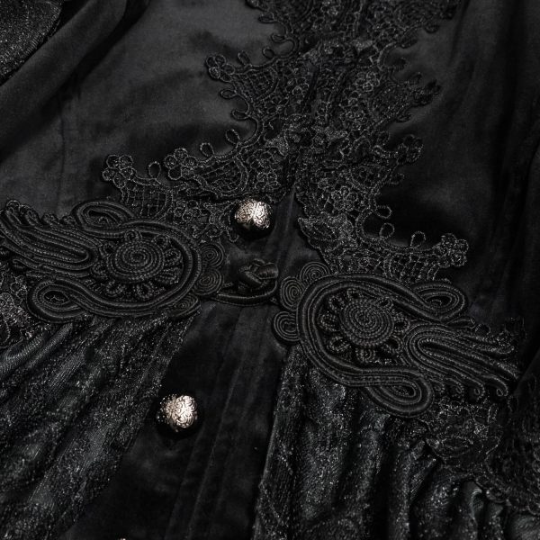 vente en ligne pas cher DEVIL FASHION Veste Femmes à Capuche ‘Elegant Lace’ Noire 20