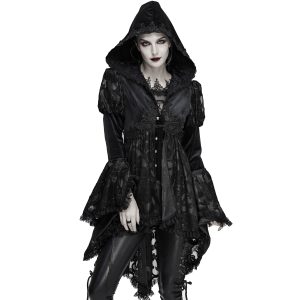 vente en ligne pas cher DEVIL FASHION Veste Femmes à Capuche ‘Elegant Lace’ Noire 28