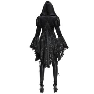 vente en ligne pas cher DEVIL FASHION Veste Femmes à Capuche ‘Elegant Lace’ Noire 36