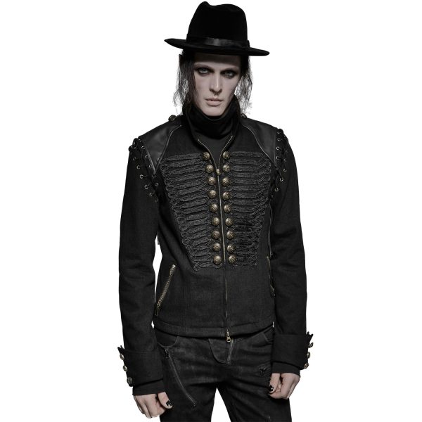 en solde PUNK RAVE Veste-Gilet 2 En 1 ‘The Smog’ Noire 3