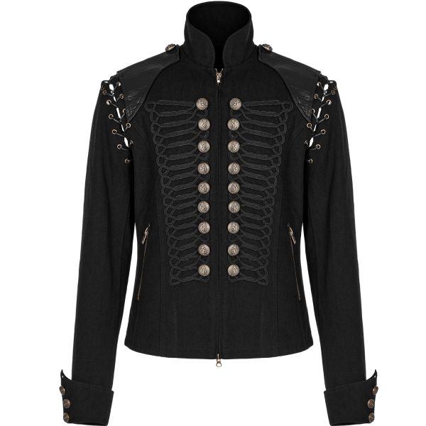 en solde PUNK RAVE Veste-Gilet 2 En 1 ‘The Smog’ Noire 12