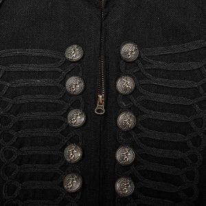 en solde PUNK RAVE Veste-Gilet 2 En 1 ‘The Smog’ Noire 48