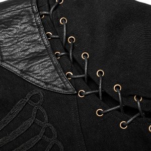 en solde PUNK RAVE Veste-Gilet 2 En 1 ‘The Smog’ Noire 50