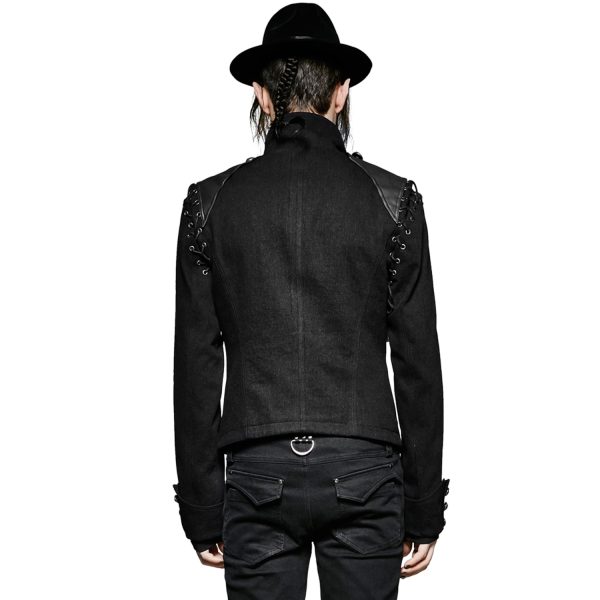 en solde PUNK RAVE Veste-Gilet 2 En 1 ‘The Smog’ Noire 4