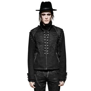 en solde PUNK RAVE Veste-Gilet 2 En 1 ‘The Smog’ Noire 28