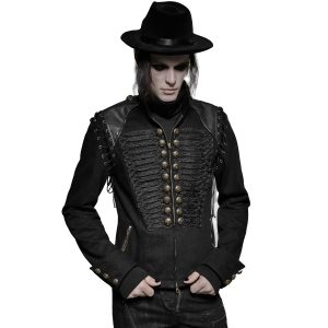 en solde PUNK RAVE Veste-Gilet 2 En 1 ‘The Smog’ Noire 30