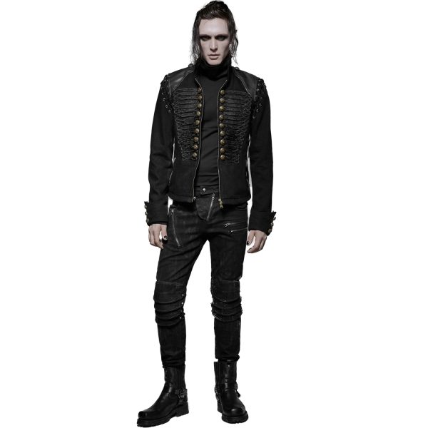 en solde PUNK RAVE Veste-Gilet 2 En 1 ‘The Smog’ Noire 8