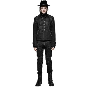 en solde PUNK RAVE Veste-Gilet 2 En 1 ‘The Smog’ Noire 36