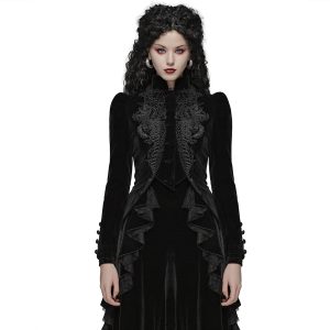 PUNK RAVE Veste Gothique ‘Dark Doll’ En Velours Noire à prix d'occasion 17