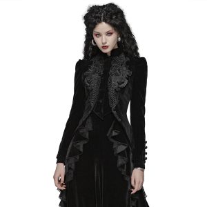 PUNK RAVE Veste Gothique ‘Dark Doll’ En Velours Noire à prix d'occasion 21