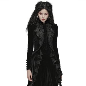 PUNK RAVE Veste Gothique ‘Dark Doll’ En Velours Noire à prix d'occasion 23