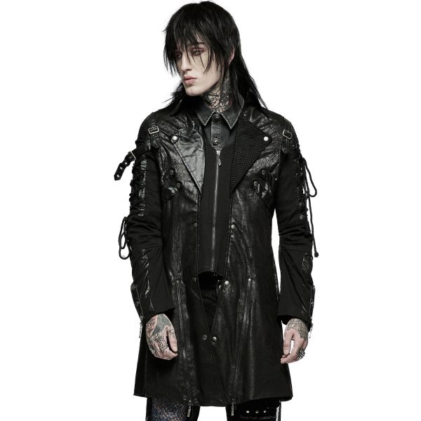 soldes pas cher PUNK RAVE Veste Homme ‘Poisonblack’ Noire 3