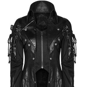 soldes pas cher PUNK RAVE Veste Homme ‘Poisonblack’ Noire 46