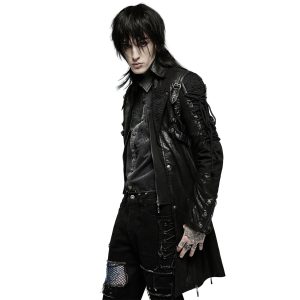 soldes pas cher PUNK RAVE Veste Homme ‘Poisonblack’ Noire 28