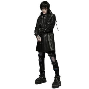 soldes pas cher PUNK RAVE Veste Homme ‘Poisonblack’ Noire 30