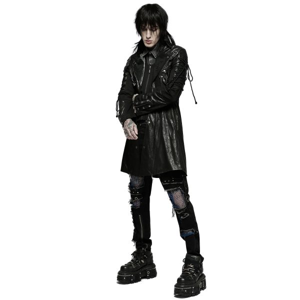 soldes pas cher PUNK RAVE Veste Homme ‘Poisonblack’ Noire 6