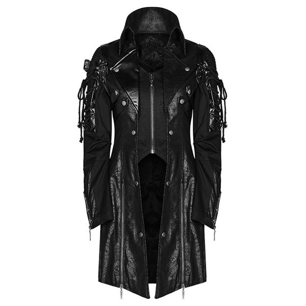 soldes pas cher PUNK RAVE Veste Homme ‘Poisonblack’ Noire 1