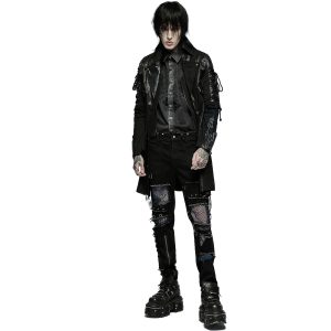 soldes pas cher PUNK RAVE Veste Homme ‘Poisonblack’ Noire 36