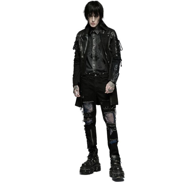 soldes pas cher PUNK RAVE Veste Homme ‘Poisonblack’ Noire 9