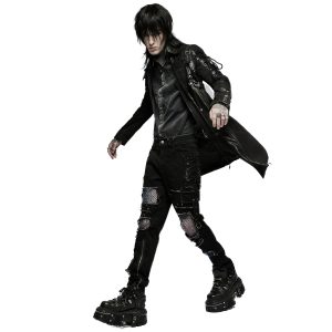 soldes pas cher PUNK RAVE Veste Homme ‘Poisonblack’ Noire 38