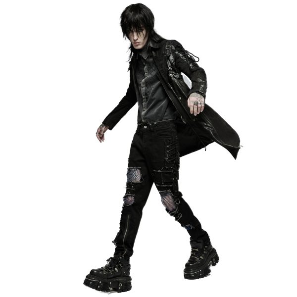 soldes pas cher PUNK RAVE Veste Homme ‘Poisonblack’ Noire 10