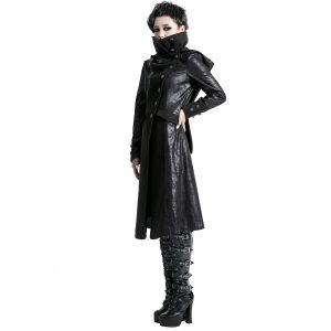 PUNK RAVE Veste Longue Noire ‘Black Dragon’ Avec Capuche… De super promotions disponibles 27