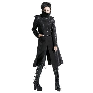 PUNK RAVE Veste Longue Noire ‘Black Dragon’ Avec Capuche… De super promotions disponibles 33