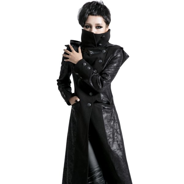 PUNK RAVE Veste Longue Noire ‘Black Dragon’ Avec Capuche… De super promotions disponibles 11