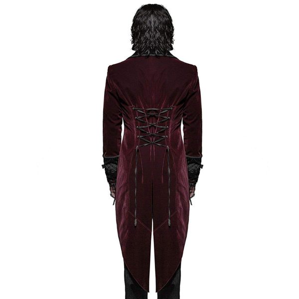 PUNK RAVE Veste Queue De Pie ‘Bloodborne’ En Velours Rouge Sang soldes luxe 4