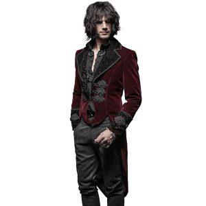 PUNK RAVE Veste Queue De Pie ‘Bloodborne’ En Velours Rouge Sang soldes luxe 27