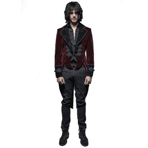 PUNK RAVE Veste Queue De Pie ‘Bloodborne’ En Velours Rouge Sang soldes luxe 29