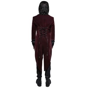 PUNK RAVE Veste Queue De Pie ‘Bloodborne’ En Velours Rouge Sang soldes luxe 31