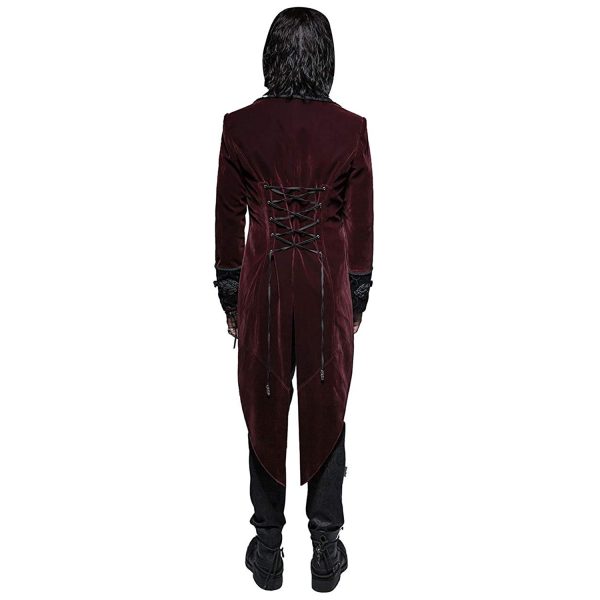 PUNK RAVE Veste Queue De Pie ‘Bloodborne’ En Velours Rouge Sang soldes luxe 7