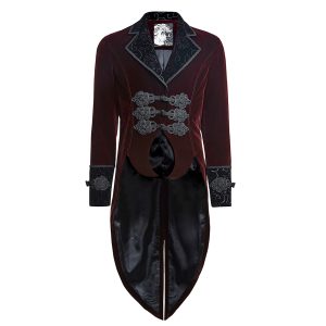 PUNK RAVE Veste Queue De Pie ‘Bloodborne’ En Velours Rouge Sang soldes luxe 37