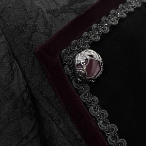 DEVIL FASHION Veste Queue De Pie ‘Desmond’ Noire Et Bordeaux à prix promos 47