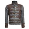 PUNK RAVE Veste Steampunk ‘Aviator’ Noire Délavée Et Marron Service Clients Dédié 40