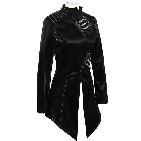 DEVIL FASHION Veste ‘Thorne’ En Simili Cuir Noir nouvelle saison 13