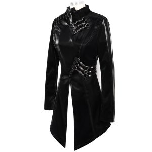 DEVIL FASHION Veste ‘Thorne’ En Simili Cuir Noir nouvelle saison 43