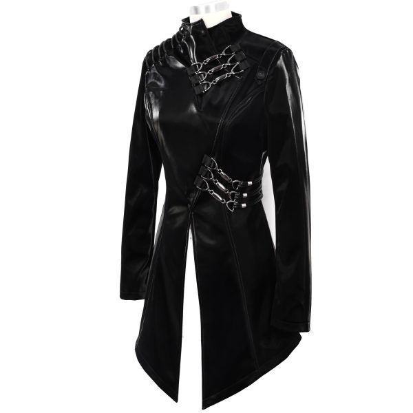 DEVIL FASHION Veste ‘Thorne’ En Simili Cuir Noir nouvelle saison 14